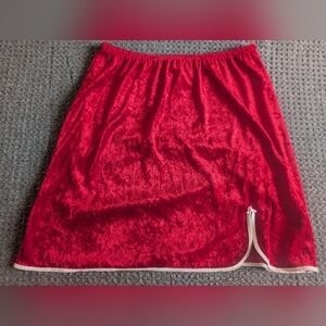 Red Velvet A-Line Skirt